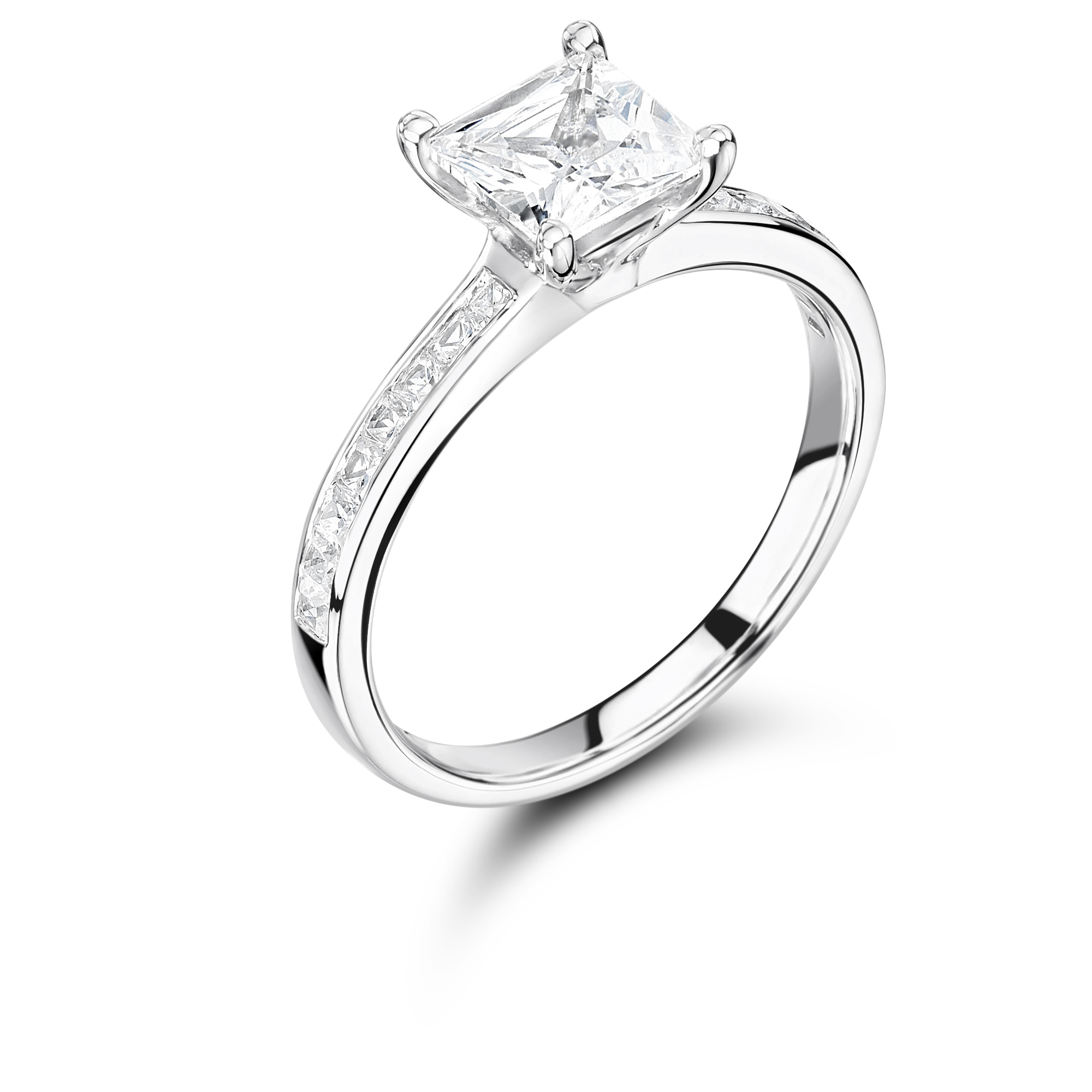 1.9 Ct. Cushion Cut Natural Diamond Halo Pave Channel Set Diamond  Engagement Ring (GIA Certified) | Diamond Mansion