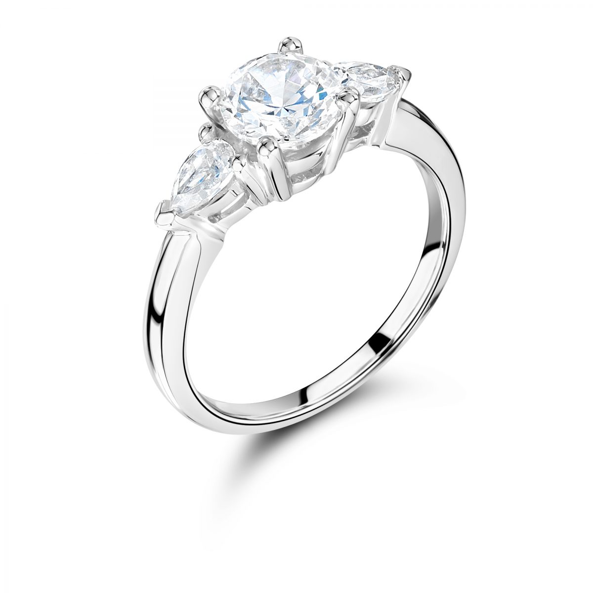Tapered Baguette Diamond Engagement Ring London Wedding Ring Company